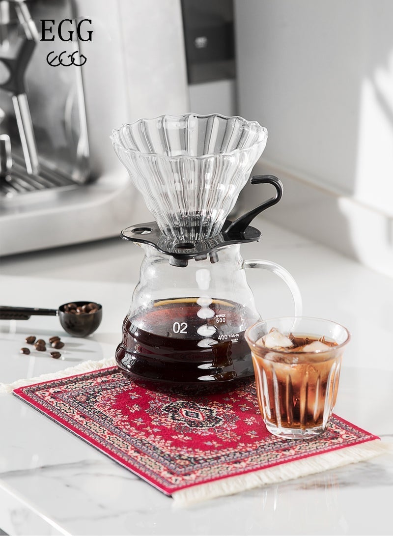 إج حصيرة القهوة حصيرة فنجان القهوة كوب القهوة حصيرة طاولة ماوس وسادة مطاطية مستطيلة  سم أحمر23x18x0.5 - Image 3