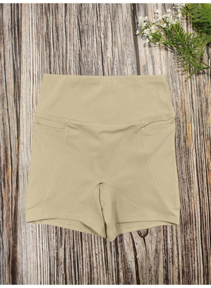 general Women Sport Shorts Pocket Yoga Short Tights Running Cycling Shorts - Image 4