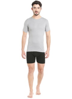 BYC MEN'S ROUND NECK COTTON UNDERSHIRT (PACK OF 3) - GREY  - Image 2