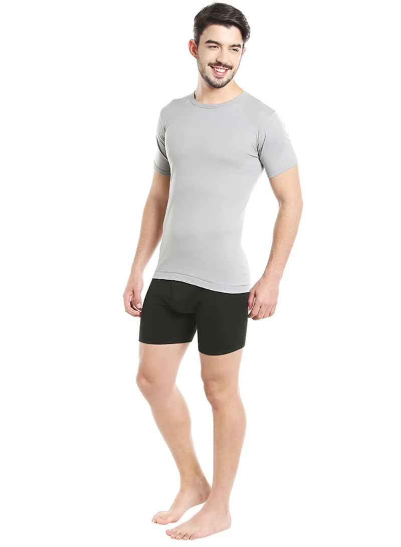 BYC MEN'S ROUND NECK COTTON UNDERSHIRT (PACK OF 3) - GREY