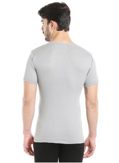 BYC MEN'S ROUND NECK COTTON UNDERSHIRT (PACK OF 3) - GREY  - Image 5
