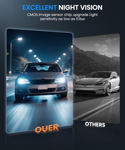 Auto-Vox Rear View Mirror Backup Camera: 4.3'' OEM HD Wireless Backup Camera with Intelligent Light Sensing Display System,IP69 Waterproof, Clear Night Vision Back Up Camera for Car, Truck & Pickup - Image 5