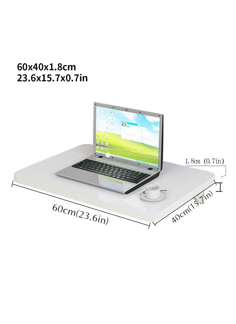 Wood Invisible Folding Wall-Mounted Table, Multi-Function Floating Workstation Computer Desk, Space Saving Hanging Table For Study, Kitchen & Dining Desk ,40*60CM