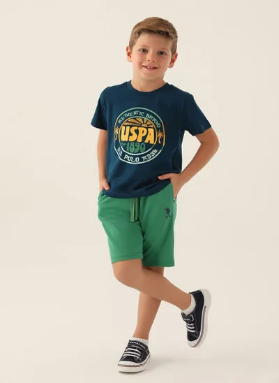 U.S. Polo Assn. U.S. Polo Assn. Boys Blue Bermuda Set