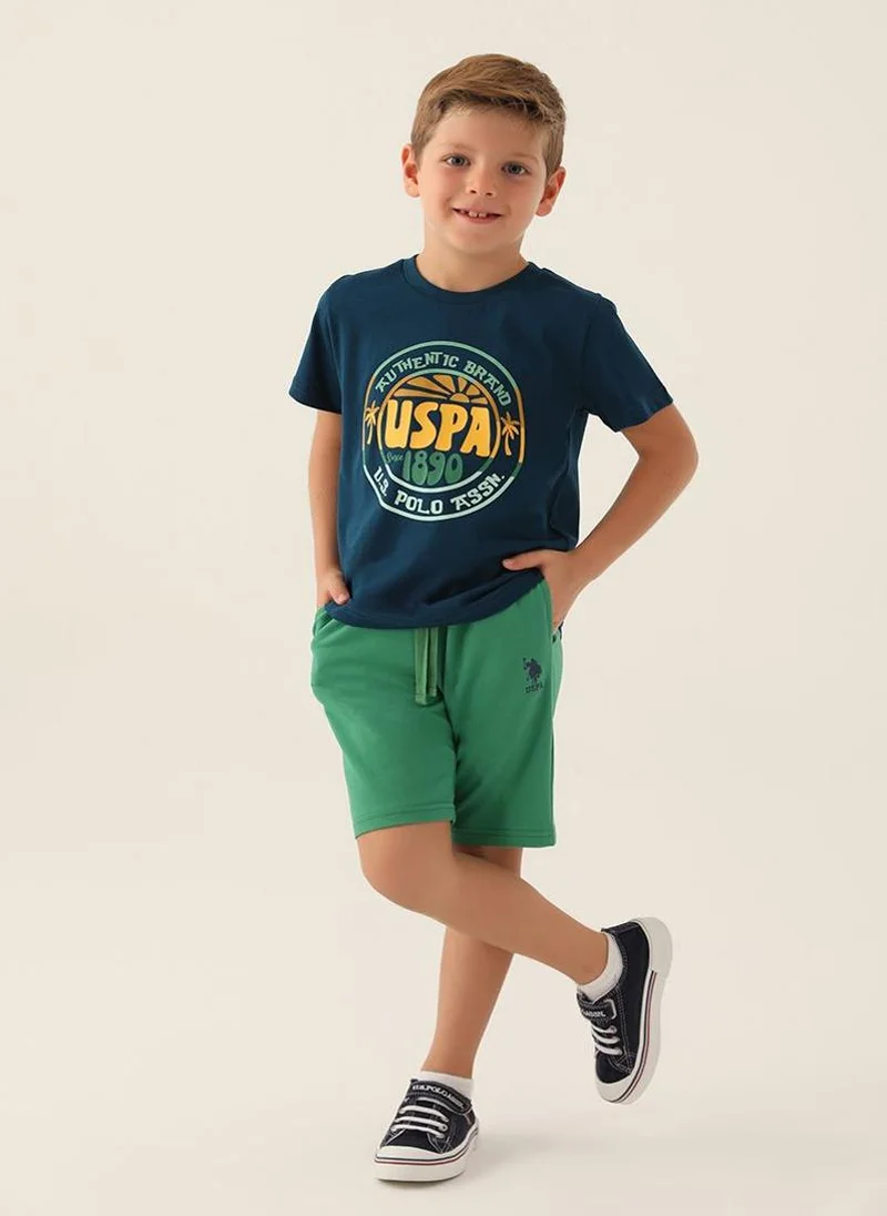 U.S. Polo Assn. U.S. Polo Assn. Boys Blue Bermuda Set