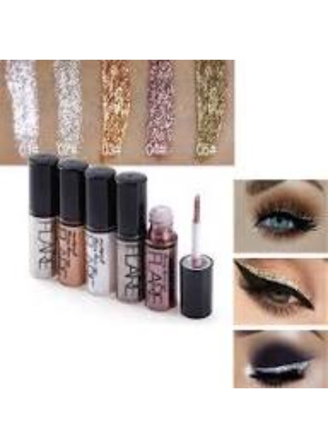 فلاير Diamond Glitter Eyeliner Liquid Set, 10 PCS Shimmer Metallic Eyeshadow Waterproof Makeup Kit Sparkling Colorful Eyeliner Kit - Image 5