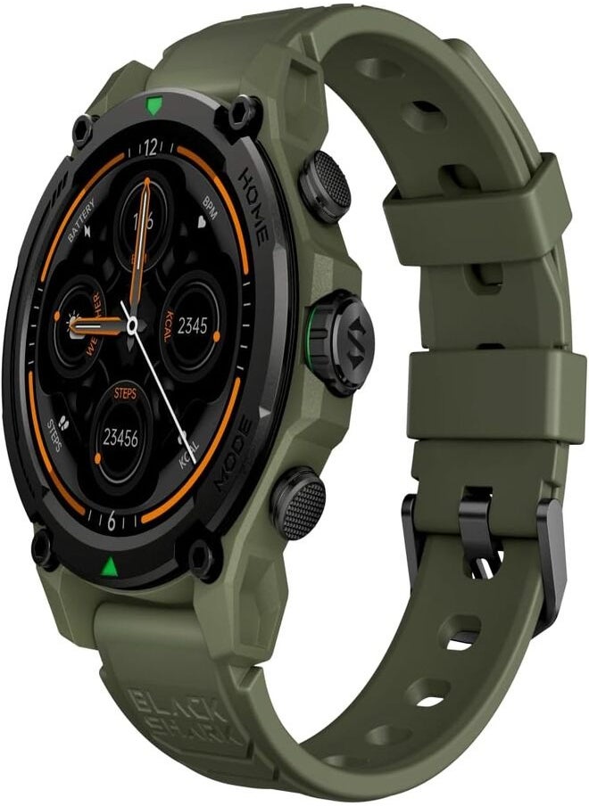 BLACK SHARK - Ultra Strong Smartwatch With 1.43-inch Display, Built-in GPS, 100 Sports Modes, 21-Days Battery Life,Health Monitoring & IP68 Water Resistance GS3  - Green - Image 1