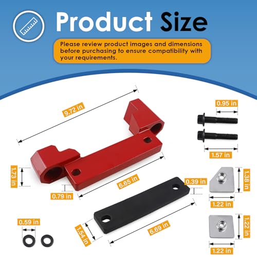 KITONLA Billet Rear Differential Brace, Compatible with 2015-2023 Chrysler 300, Dodge Charger/Challenger SRT Hellcat Scat Redeye, Red - Image 4