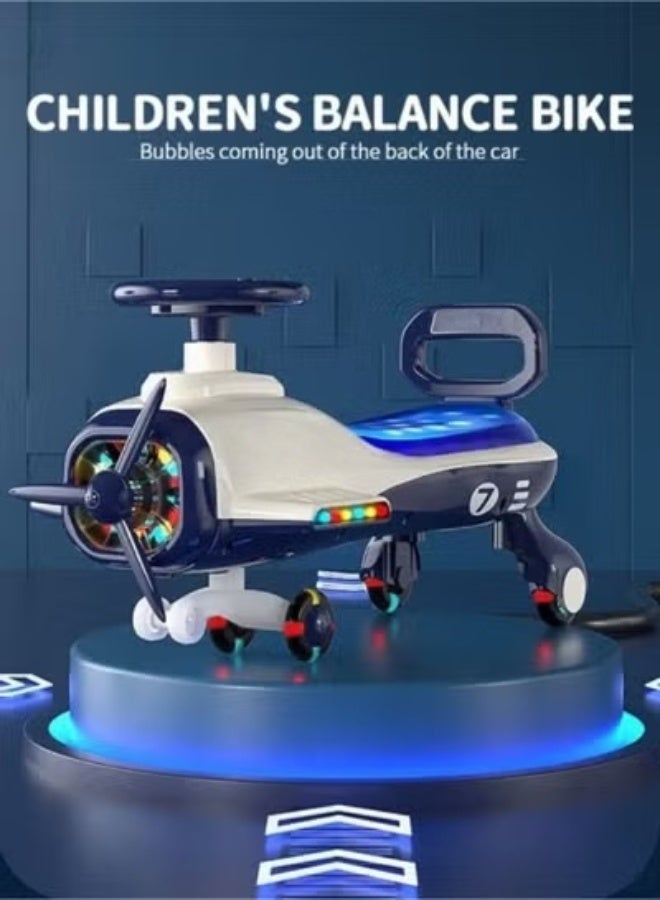 MIXDE Aircraft Plasma Car Lights Music The Ultimate Wiggle Car Ride on Toy and Plasma Car For Kids,Swing Cars for Kids,Top Gear Swing Car - Image 3