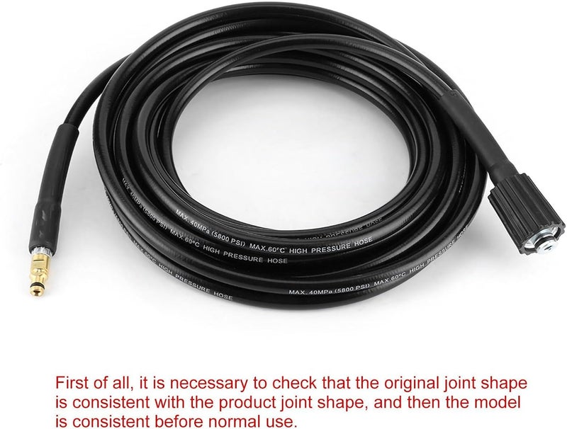 خرطوم غسيل الضغط العالي MAVIS LAVEN من جدائل الأسلاك الفولاذية عالية الشد، غطاء مطاطي 5800 رطل لكل بوصة مربعة، متوافق مع K2 لغسيل السيارات بكفاءة (6 أمتار / 19.69 قدم) - Image 3