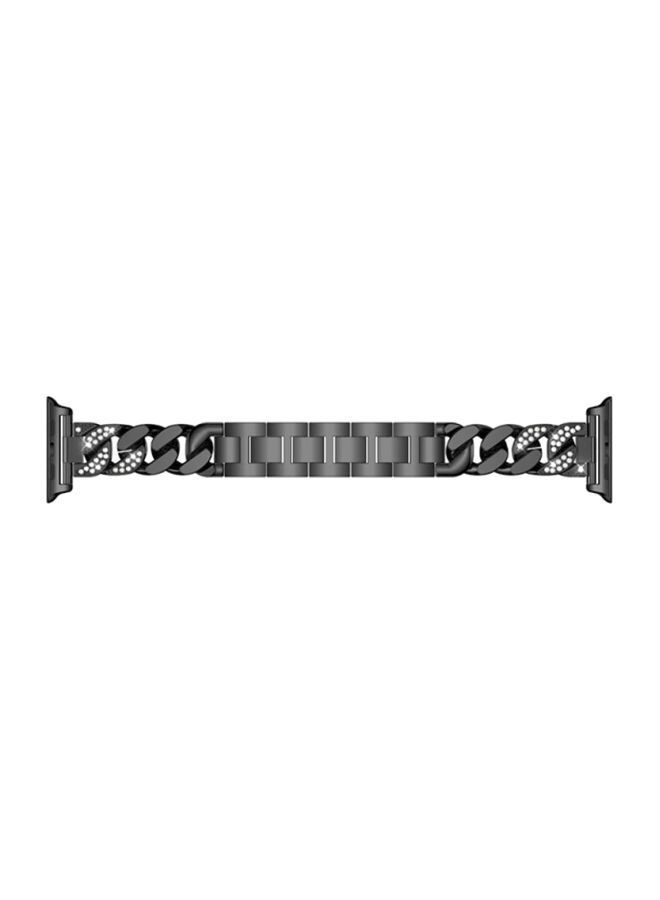 NIBEMINENT Cowboy Chain Replacement Band For Apple Watch Series 3 38mm Black - Image 1