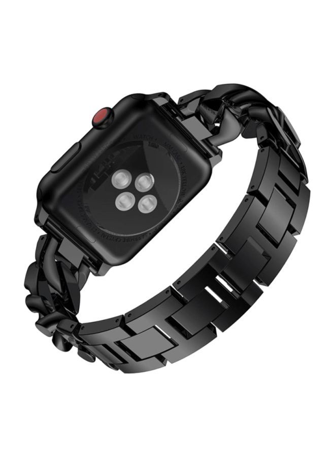 NIBEMINENT Cowboy Chain Replacement Band For Apple Watch Series 3 38mm Black - Image 3