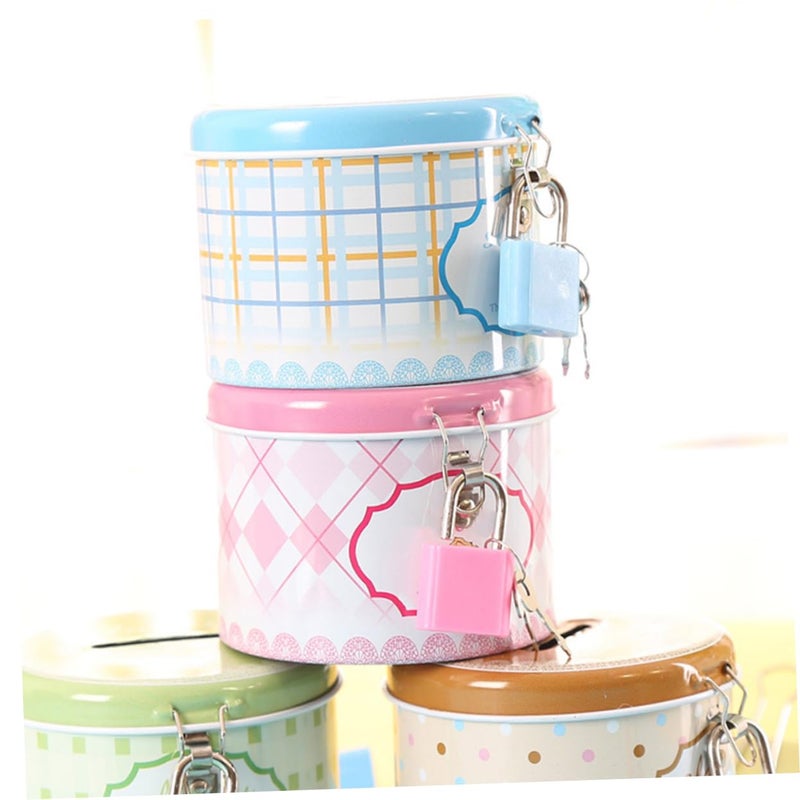 Tinplate Piggy Bank With Lock 3 Pack Metal Money Holder For Standard Coins - Image 5