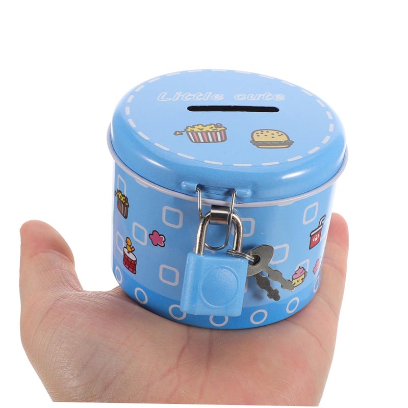 Tinplate Piggy Bank With Lock 3 Pack Metal Money Holder For Standard Coins - Image 3
