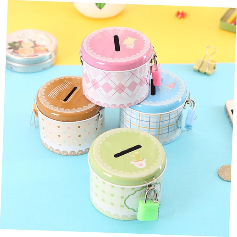 Tinplate Piggy Bank With Lock 3 Pack Metal Money Holder For Standard Coins - Image 4