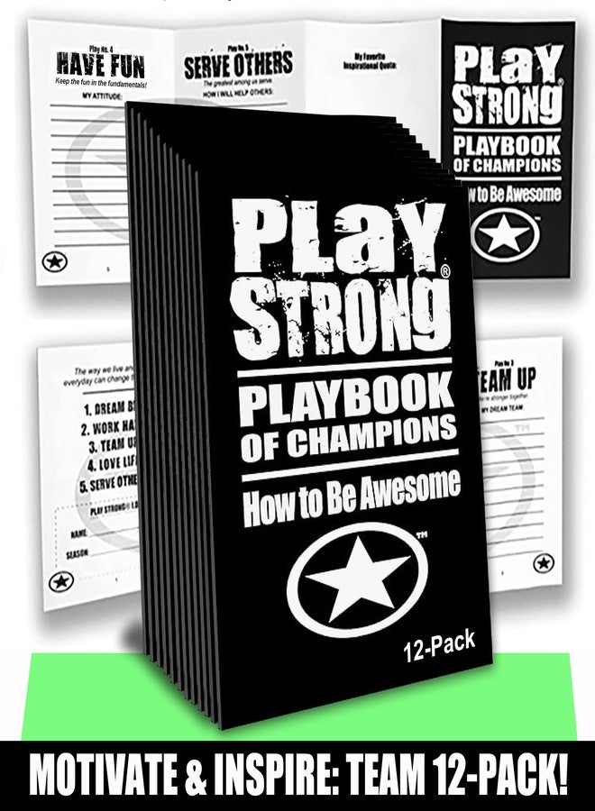 Play Strong Mini Playbook of Champions (12-Pack) - Pocket-size Motivational Sports Workbook & Quick Guidebook for Athletes and Teams | Confidence, Leadership & Winning Mindset Field Guide for Youth Sports - Image 2