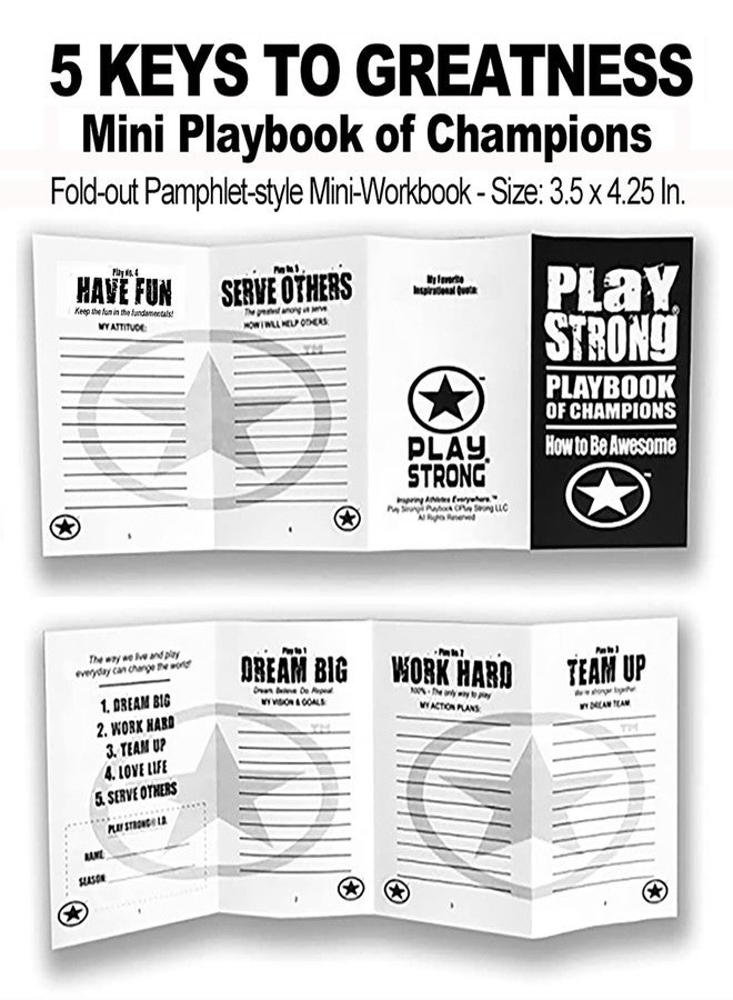 Play Strong Mini Playbook of Champions (12-Pack) - Pocket-size Motivational Sports Workbook & Quick Guidebook for Athletes and Teams | Confidence, Leadership & Winning Mindset Field Guide for Youth Sports - Image 3
