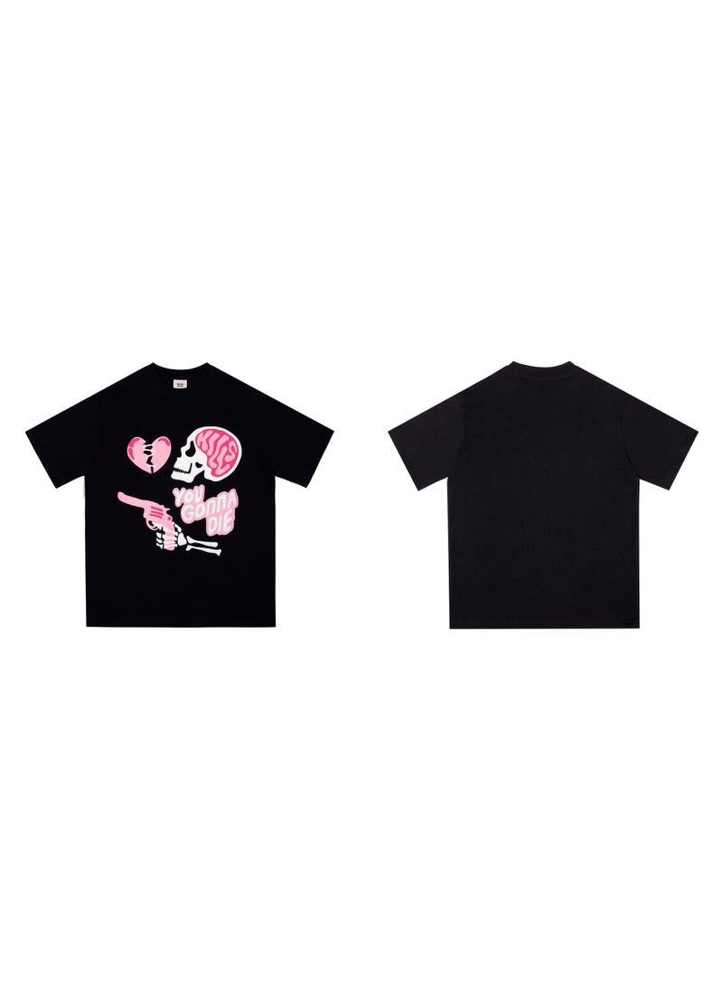 Generic - Broken Planet Cartoon Logo Cotton Tee 318 black - Image 1