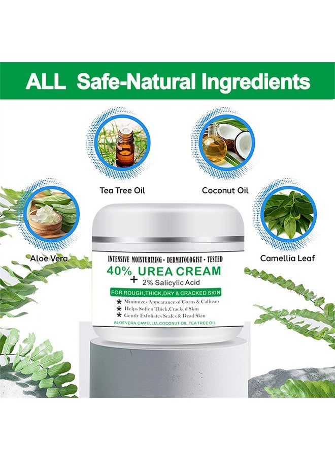Crazylife 40% Urea Cream and 2% Salicylic Acid, Moisturizing Hand and Foot Cream for Chapped Chapped Hands, Softening and Thickening of the Skin, Hand and Foot Exfoliation Moisturizing Cream - 100g ﻿  - Image 3