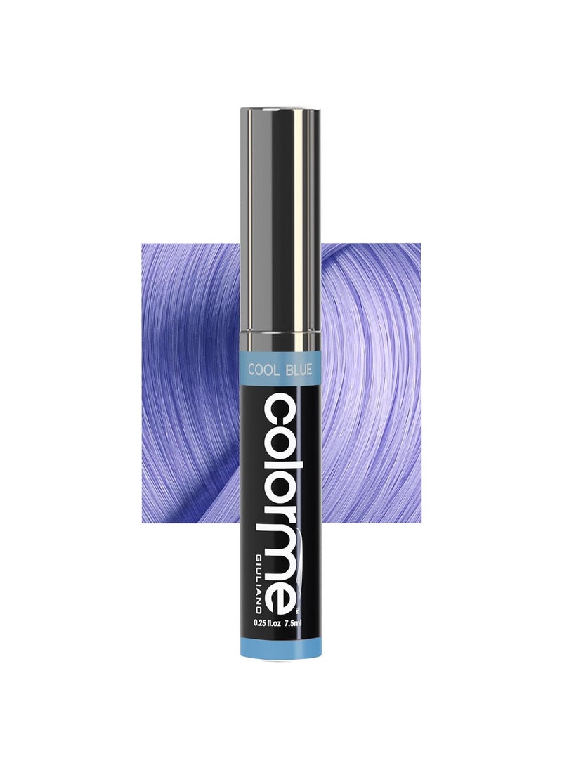 Color Me - Colorme Root Touch Up Temporary Hair Mascara to color and Blend Semi Permanent Dye regrowth Washes Out COOL BLUE - Image 1