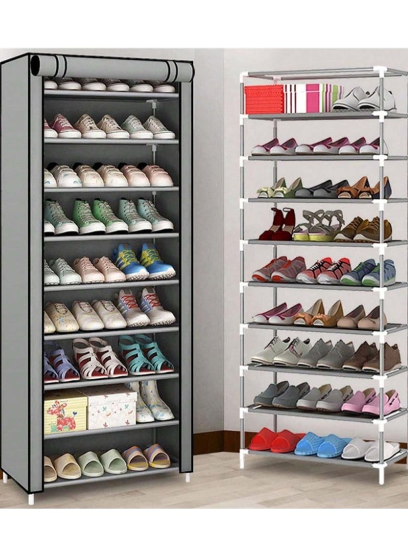 DubaiGallery 9 Tier Shoe Rack Organizer Heavy Duty Home Wall Mounted Multipurpose - Image 1