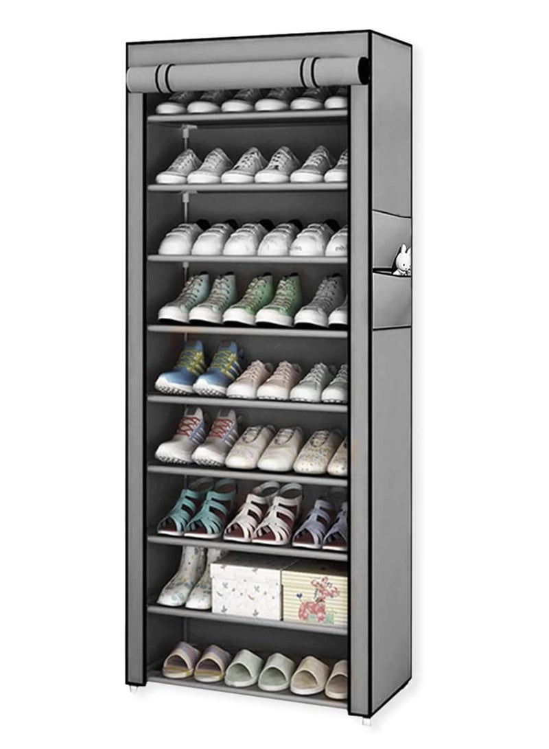 DubaiGallery 9 Tier Shoe Rack Organizer Heavy Duty Home Wall Mounted Multipurpose - Image 2