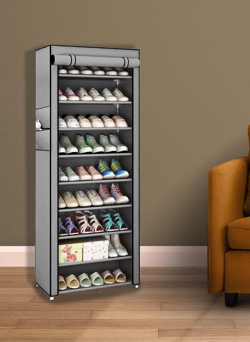 DubaiGallery 9 Tier Shoe Rack Organizer Heavy Duty Home Wall Mounted Multipurpose - Image 4