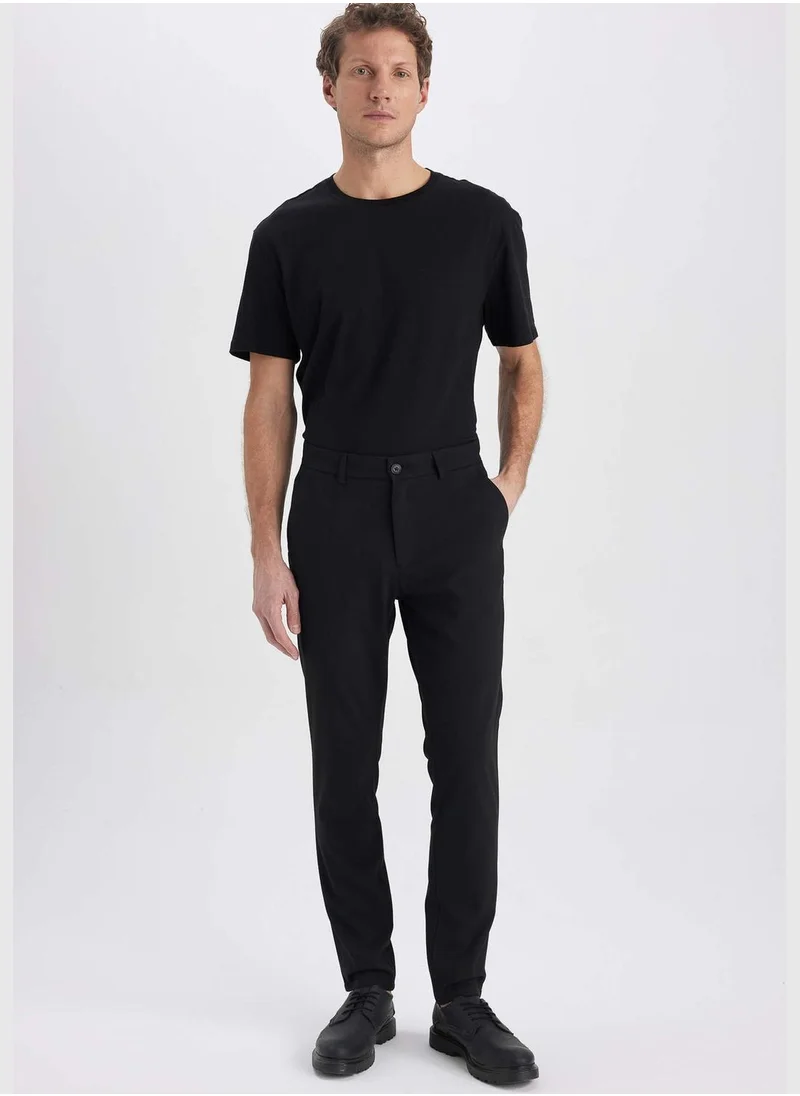 DeFacto Regular Hem Tailored Fit Woven Bottom Trousers