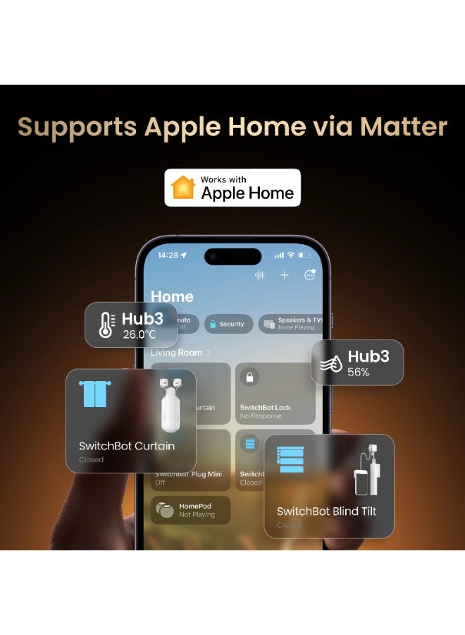 SwitchBot Hub 3 – Smart Home Hub with Infrared & Bluetooth Control – Voice Compatible with Alexa, Google Assistant & Apple HomeKit – Connect & Automate Your Devices - Image 2