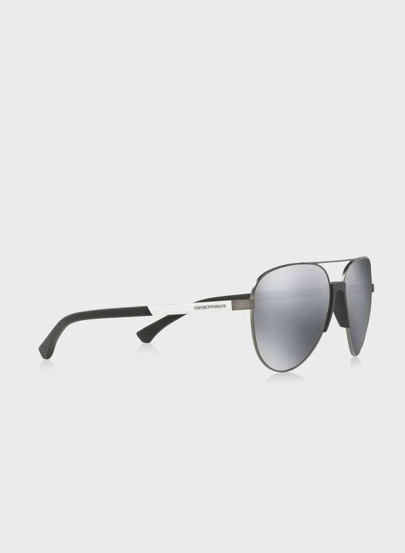 EMPORIO ARMANI 0EA2059 Aviator Sunglasses