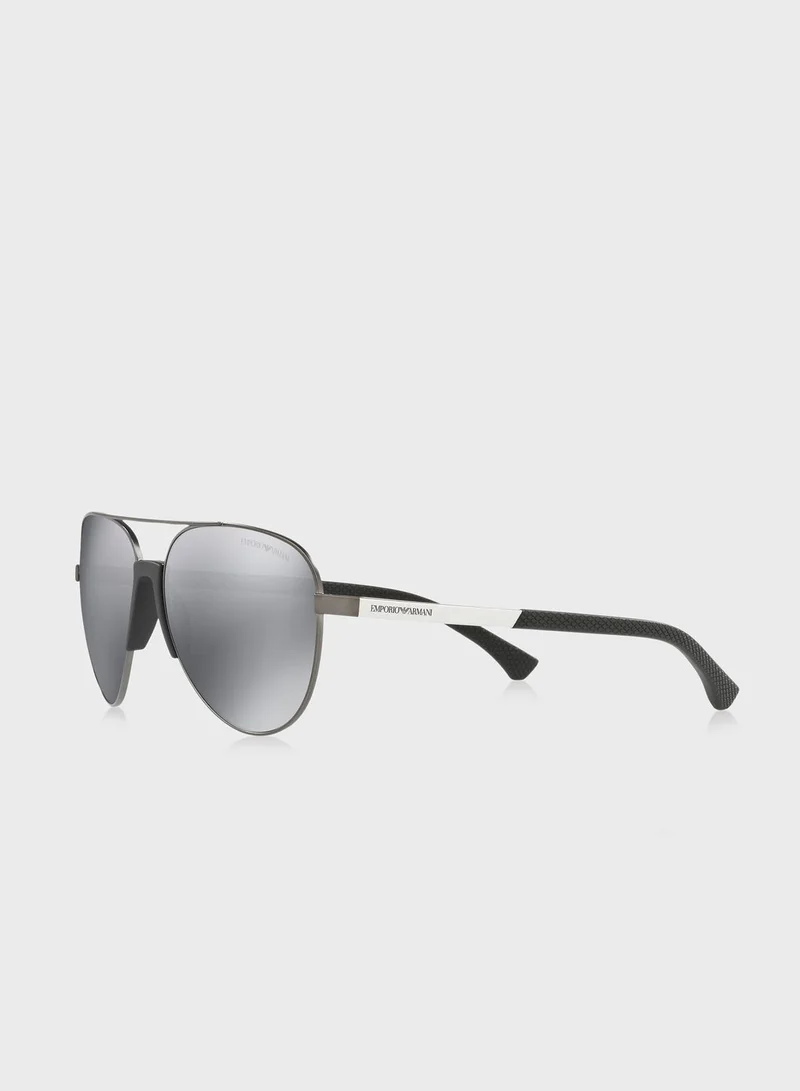 EMPORIO ARMANI 0EA2059 Aviator Sunglasses