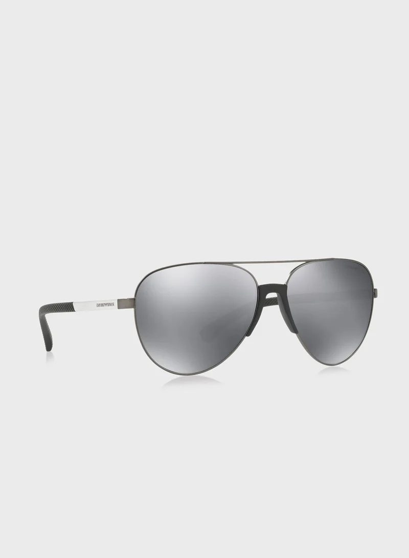 EMPORIO ARMANI 0EA2059 Aviator Sunglasses