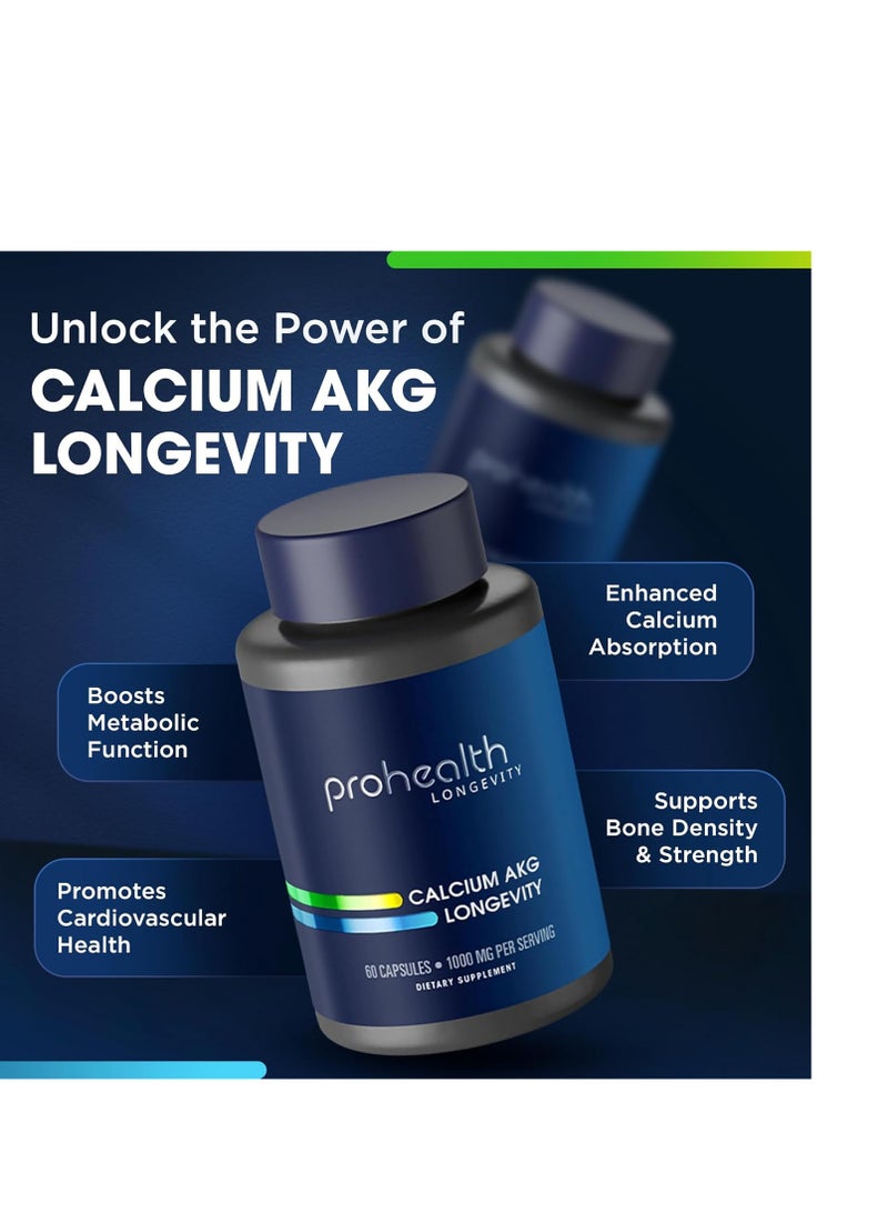 برو هيلث مكمل Ca AKG يدعم الطاقة الخلوية والوظيفة الأيضية وعمليات الشيخوخة الصحية 60 كبسولة - Image 2