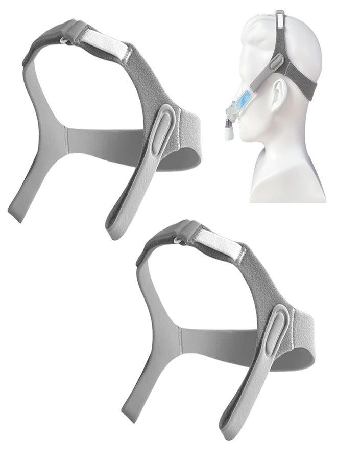 GJX 2 Packs Replacement Headgear for Nuance Pro CPAP Gel Nasal Pillow Mask Closed Edges Headgear Strap Compatibility with Nuance Pro(Without Nasal Pillow Frame) - Image 1