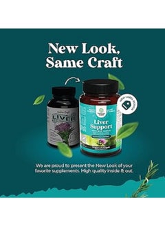 Natures Craft Milk Thistle Liver Support Supplement - Herbal Liver Supplement with Silymarin Milk Thistle Extract Dandelion Root Artichoke Extract Choline Bitartrate Berberine and Chicory Root Packaging may vary  - Image 5