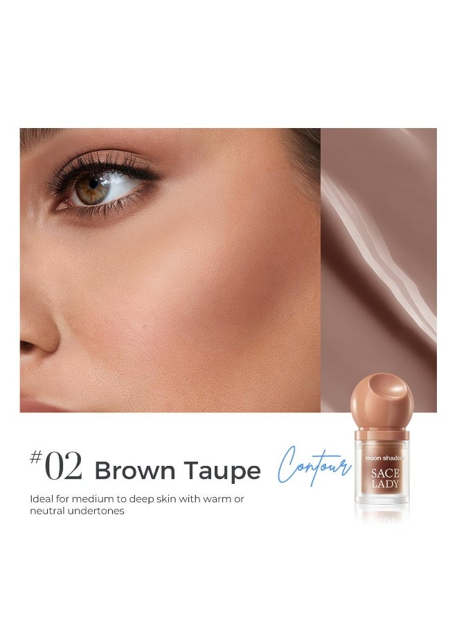 SACE LADY Moon Dot Liquid Contour – #02 Brown Taupe – Medium to Deep Sculpting - Image 2