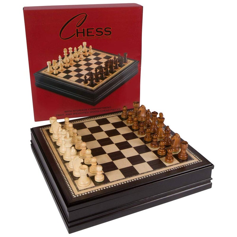 Best Chess Set Kavi Inlaid Wood Chess Board Game with Weighted Wooden Pieces, Large 18 x 18 Inch Set - Image 4