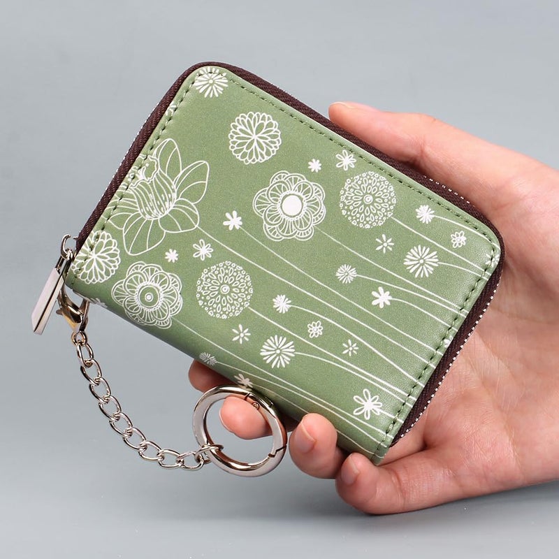 FurArt Zipper Wallet Women, RFID Blocking Credit Card Wallet, Business Card Holder, Compact Size KeyChain Wallet - Image 4