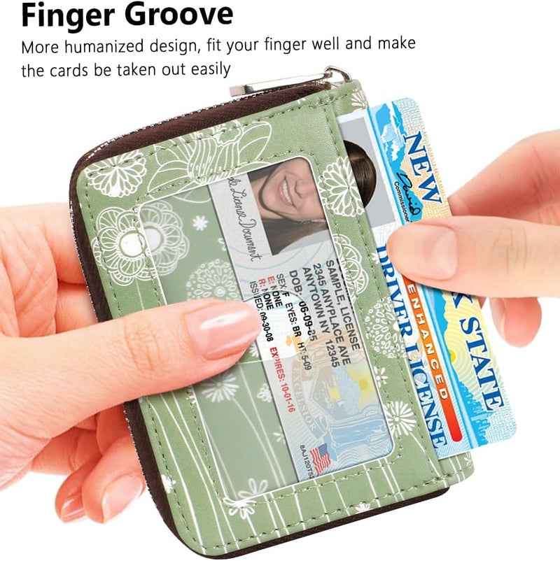 FurArt Zipper Wallet Women, RFID Blocking Credit Card Wallet, Business Card Holder, Compact Size KeyChain Wallet - Image 2