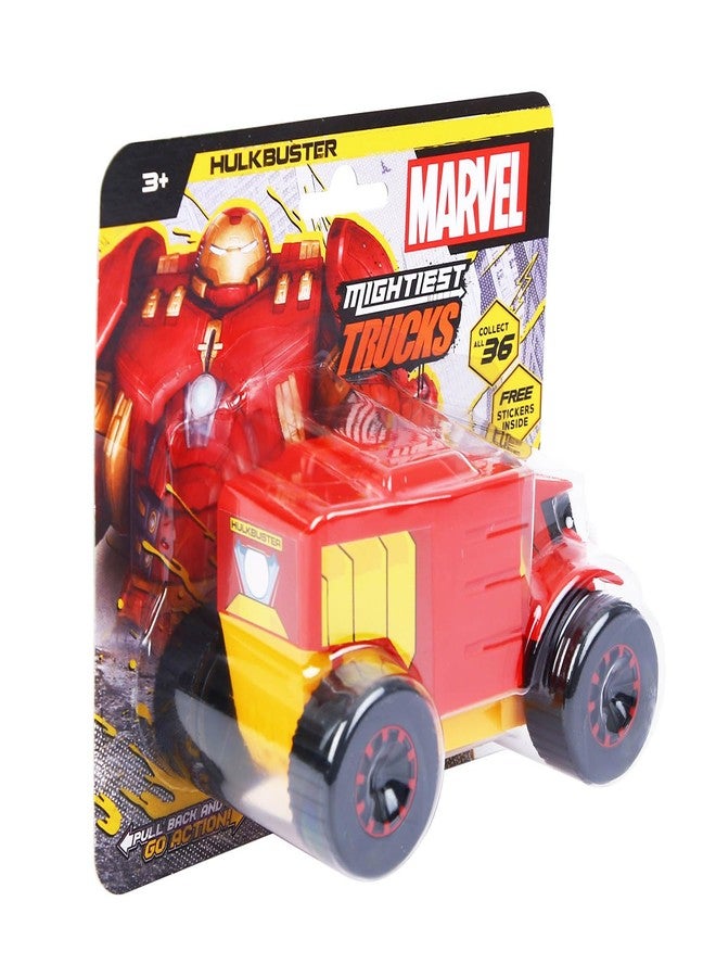 SKOODLE Kid Marvel Pull-Back Monster Truck - Hulk Buster Edition, Marvel Inspired Toy Bikes With Sturdy And Long-Lasting Construction, Enhances Motor Skills And Fun Vehicle Toy For Gifting - Red - Image 1
