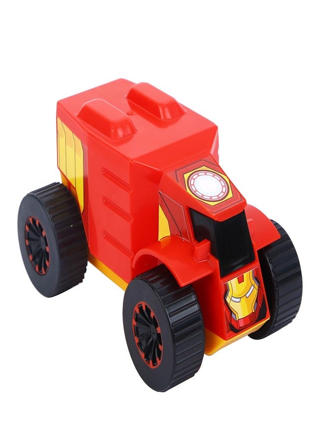 SKOODLE Kid Marvel Pull-Back Monster Truck - Hulk Buster Edition, Marvel Inspired Toy Bikes With Sturdy And Long-Lasting Construction, Enhances Motor Skills And Fun Vehicle Toy For Gifting - Red - Image 4
