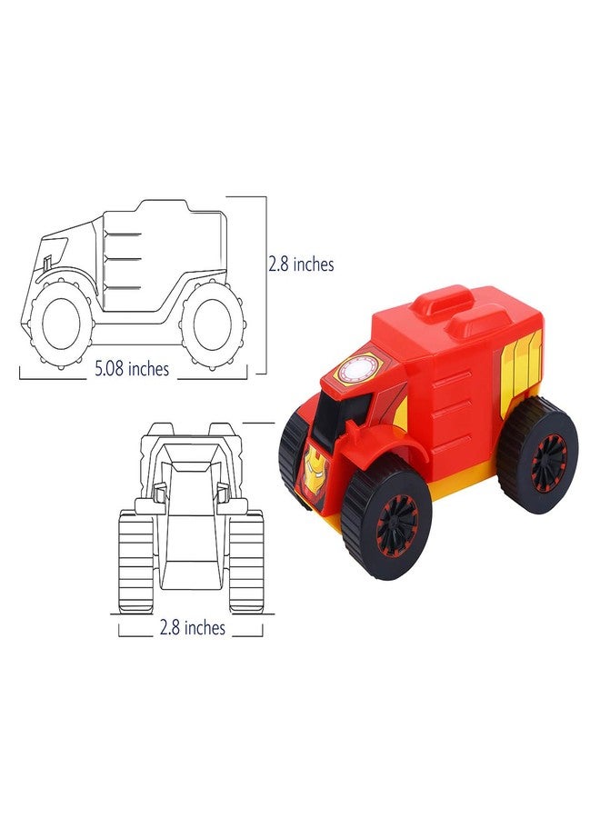 SKOODLE Kid Marvel Pull-Back Monster Truck - Hulk Buster Edition, Marvel Inspired Toy Bikes With Sturdy And Long-Lasting Construction, Enhances Motor Skills And Fun Vehicle Toy For Gifting - Red - Image 5