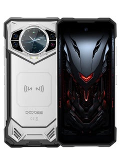 DOOGEE S200 5G Rugged Phone 6.72″ 120Hz Display 12GB RAM 256GB ROM 100MP AI Main Camera 10100mAh Android 14 NFC – Silver