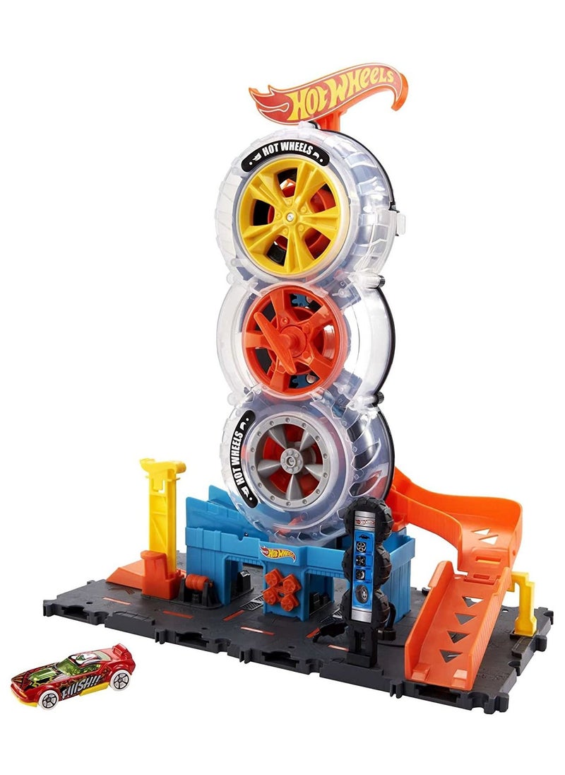 Hot Wheels Super Twist Tire Shop Playset  - Image 1