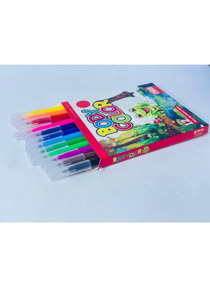 Felt-tip pen set. Type of colors: 12 colors. - Image 1