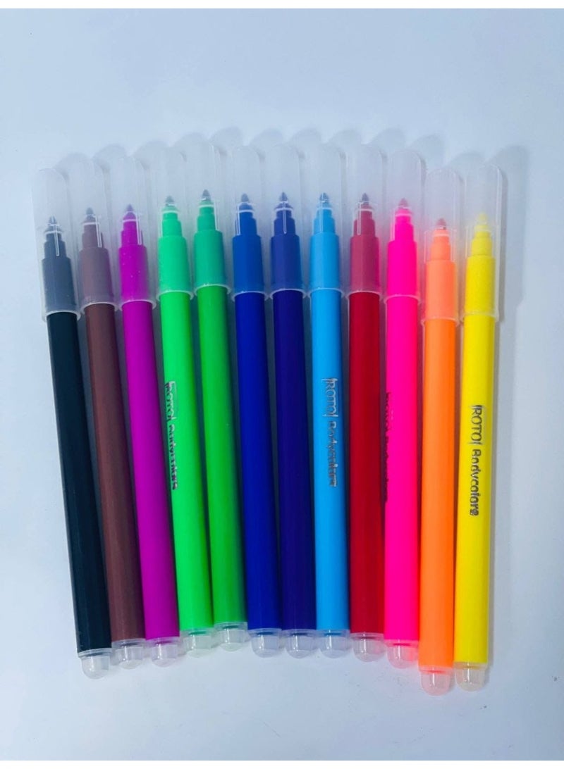 Felt-tip pen set. Type of colors: 12 colors. - Image 2