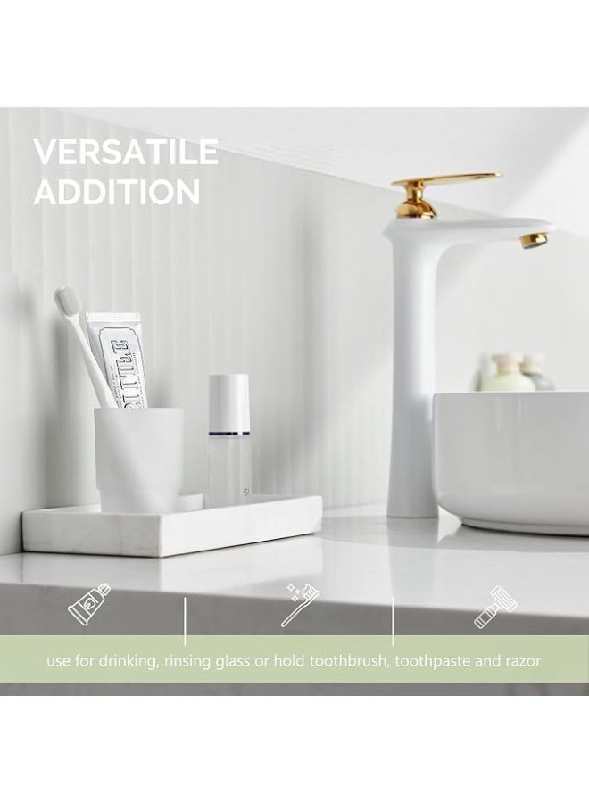 Angle Simple Frosted Glass Tumbler, Thick Glass Cup Replacement, Bathroom Toothbrush and Toothpaste Holder, Water Glasses, Bathroom Cup, Tumbler Cup, Rinsing Glass Cup, Drinkware Glassware - Image 5