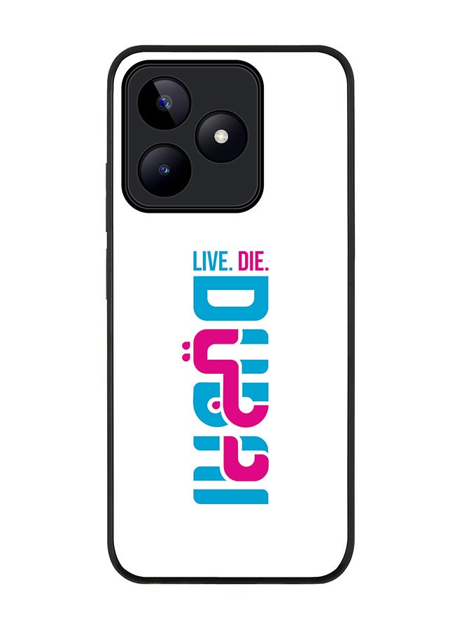 Stylizedd Rugged Black edge case for Realme C51 / Realme Note 50 4G, Slim fit Case Flexible Anti Drop TPU Gel Thin Cover - Live Die DUBAI - Image 1