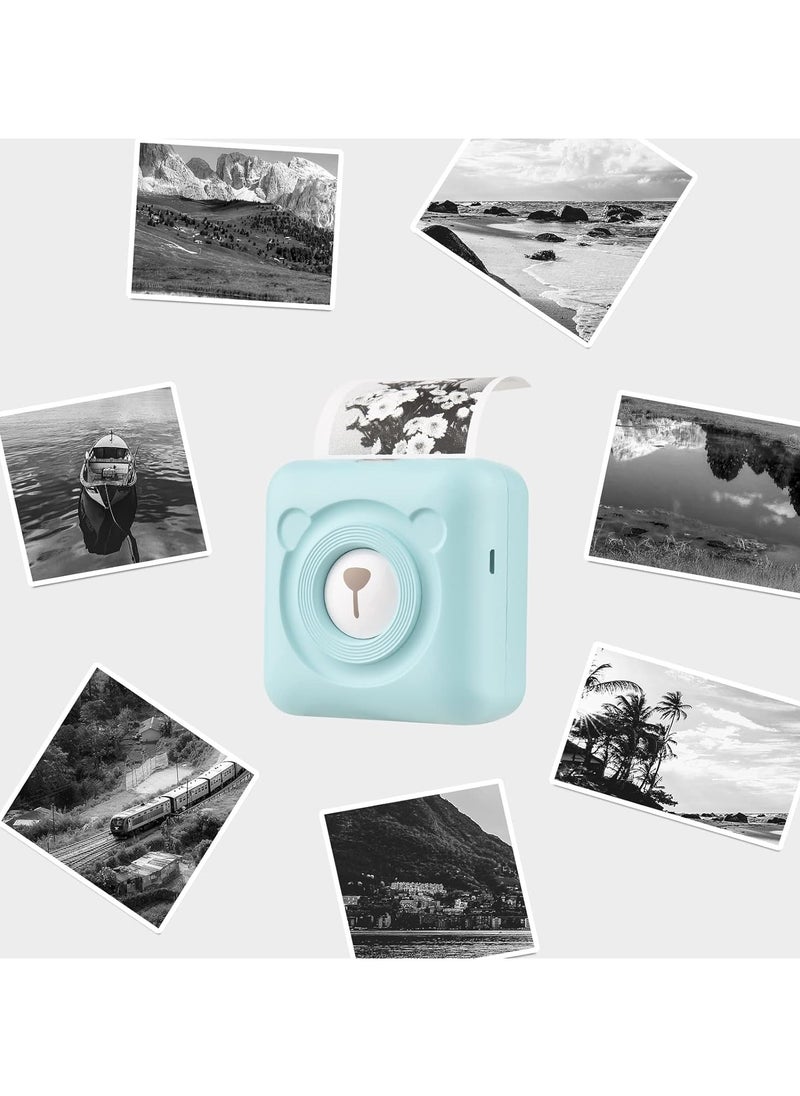 PeriPage - Bisofice PeriPage Mini Printer, PeriPage A6 Pro 304DPI, Pocket HD Wireless BT Thermal Printer Picture Photo Label Memo Notes Journal Receipt Paper Instant Printer Sticker AR Photo Inkless Printing - Image 1