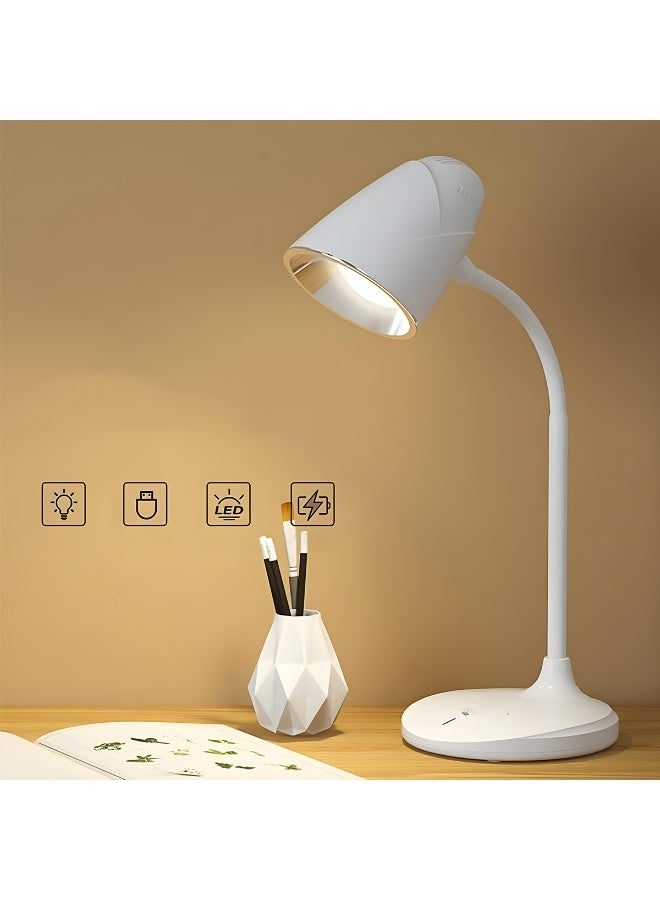 ويداسي LED Table Lamp Rechargeable USB Desk Lamp Touch Dimmer Flexible Neck Study Light Eye Protection Lamp 2400mAh Battery Adjustable Desk Light for Home Office Bedroom - Image 1